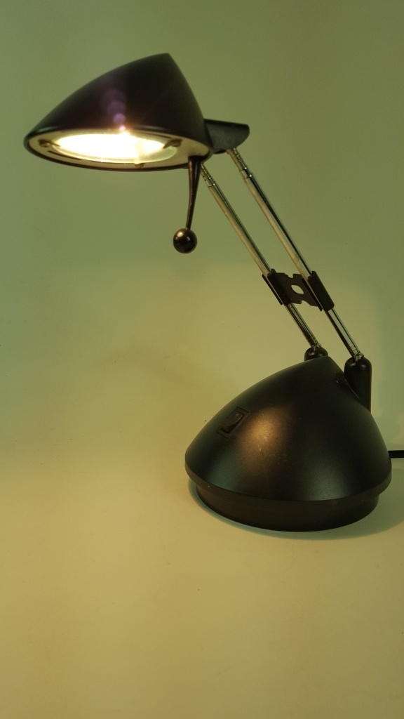 Vintage bureaulamp, tafellamp, uitschuifbaar, antennes.