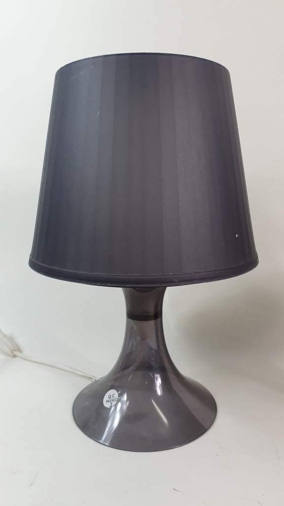 2x bureaulamp, tafellamp Ikea Lampan, grijs plastic.