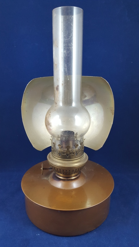 Matador Brenner, antieke koperen lamp, scheepslamp.