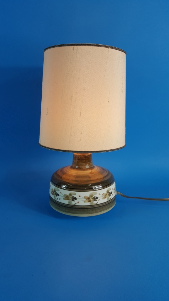 Vintage retro tafellamp, Jersey Pottery C.L. aardewerk.