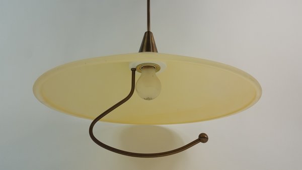 Steinhauer Burgundy hanglamp, brons, marmer glazen kap.