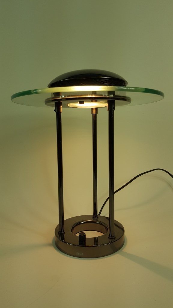 SMC Boxford halogeen design tafellamp, dimbaar. Zwart.